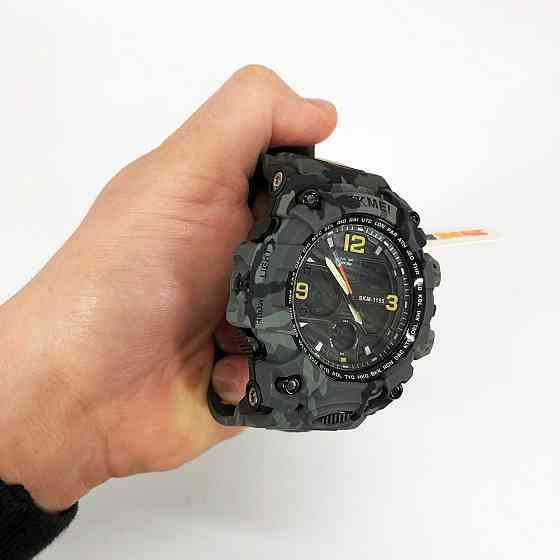 Водонепроницаемые мужские часы SKMEI 1155BCMGY, Часы для мужчины кварцевые армейские WZ-76 Львов