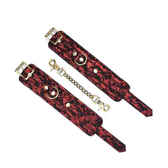 Наручники Liebe Seele Victorian Garden Wrist Cuff, кільця та з’єднувальний ланцюжок Sex Aura Київ