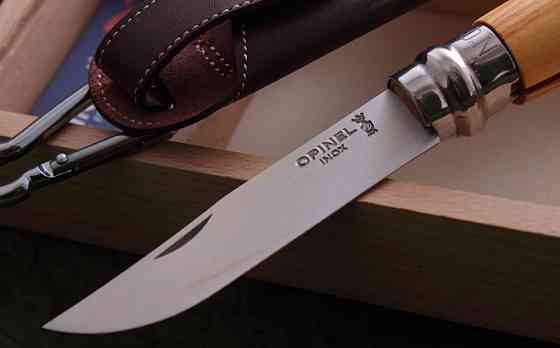 Складаний Ніж із чохлом у пеналі Opinel Inox Steel No8 VRN Olive (001004) Неіржавка сталь Нововолинськ