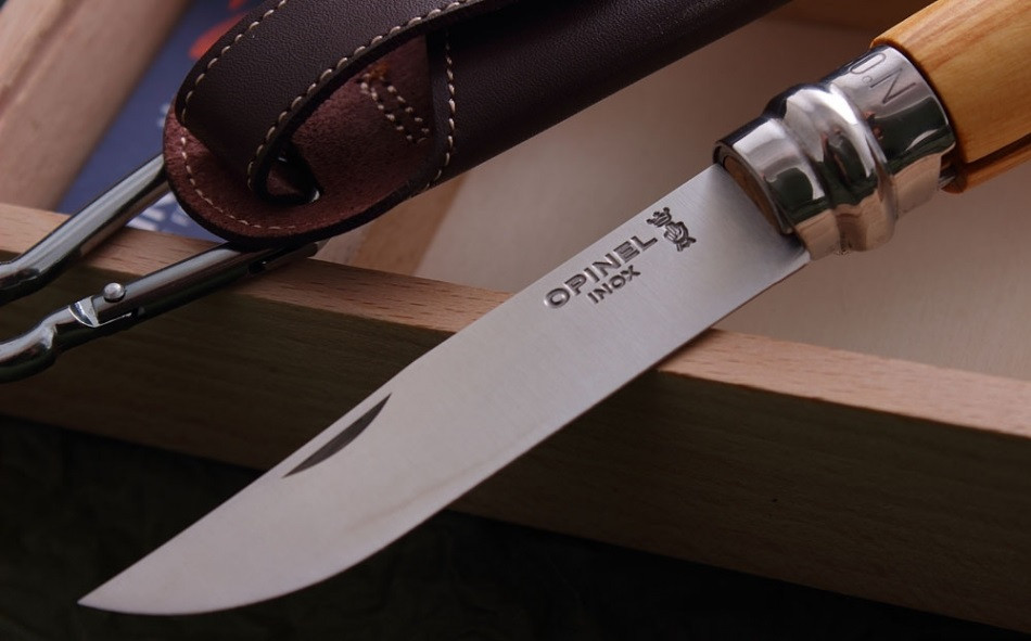 Складной Нож с чехлом в пенале Opinel Inox Steel №8 VRN Olive (001004) Нержавеющая сталь Нововолынск - изображение 3