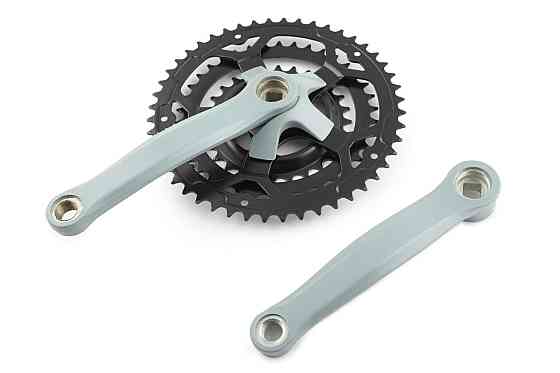 Зірки велосипедні (передні) 28/38/48T (+2 шатуни L-17 см, квадрат, матовий хром) Мукачево