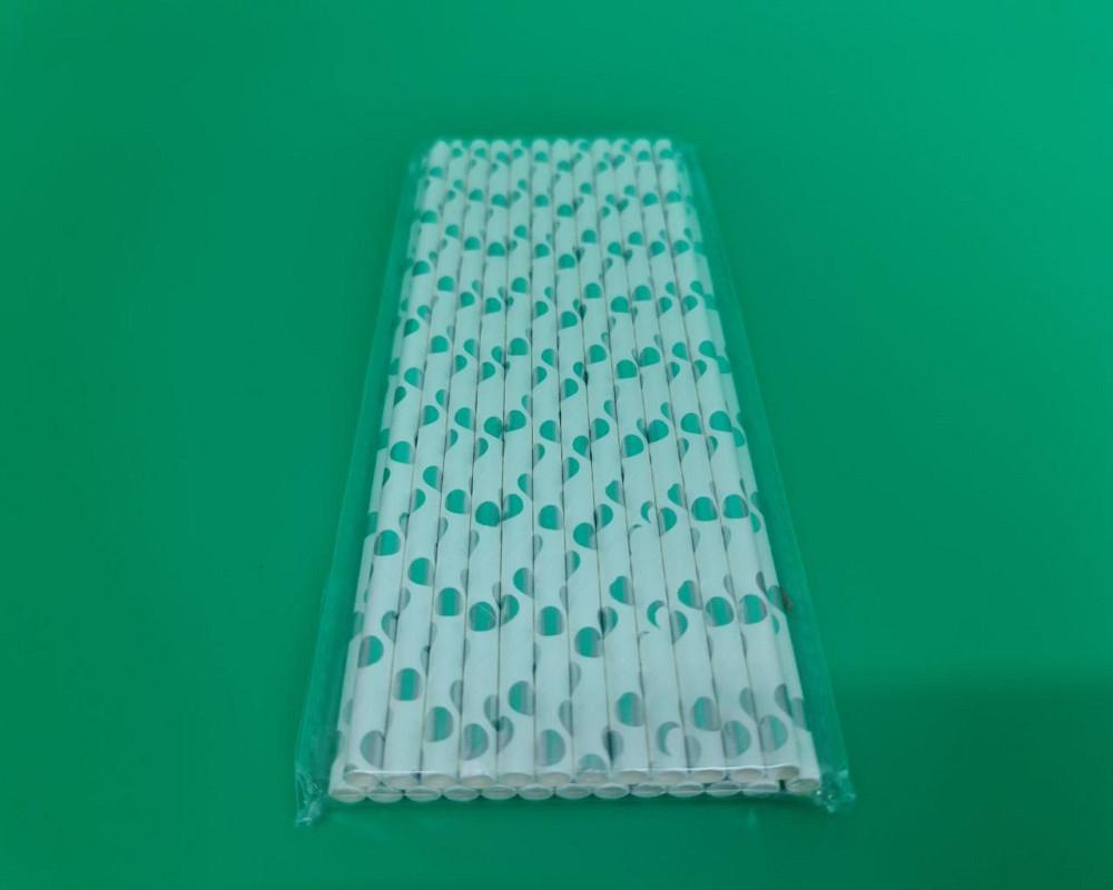 Соломка паперова трубочка 25шт срібні конфетті (1 шт) Харків - фото 4