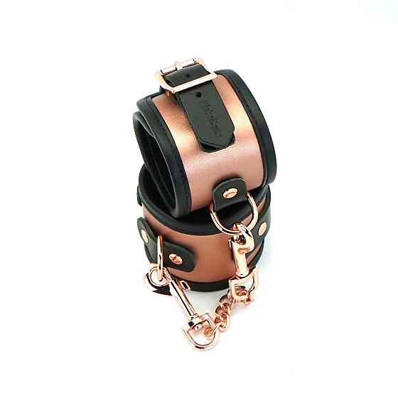 Наручники Liebe Seele Rose Gold Memory Wrist Cuff, натуральна шкіра, золото рожеве Sex Aura Київ