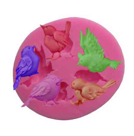 Кондитерский молд Птицы 6 см розовый Киев