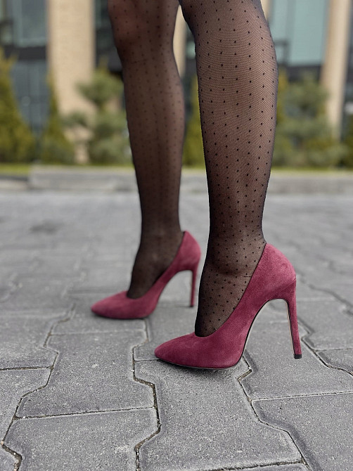 Nivelle Туфлі жіночі NIVELLE бордові натуральна замша каблук 11 см 35р.37р. (5249) Коломия - фото 2