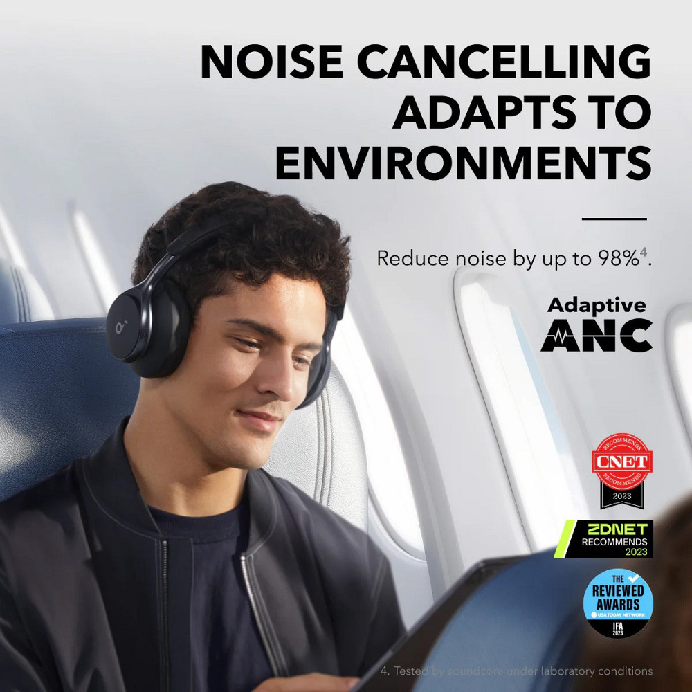 Bluetooth-гарнітура Anker SoundCore Space One Black (A3035G11) ( Чорний ) Харьков - изображение 10