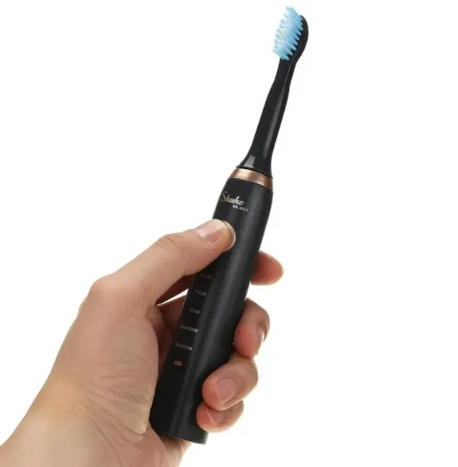 Электрическая зубная щетка Shuke SK-601 аккумуляторная ультразвуковая щетка для зубов 3 насадки Коломия - фото 7