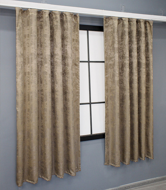 Комплект коротких штор VR-Textil Жакард Sultan № 873ш Карамельний 130х170 см 2 шт (35-0296) Київ - фото 3