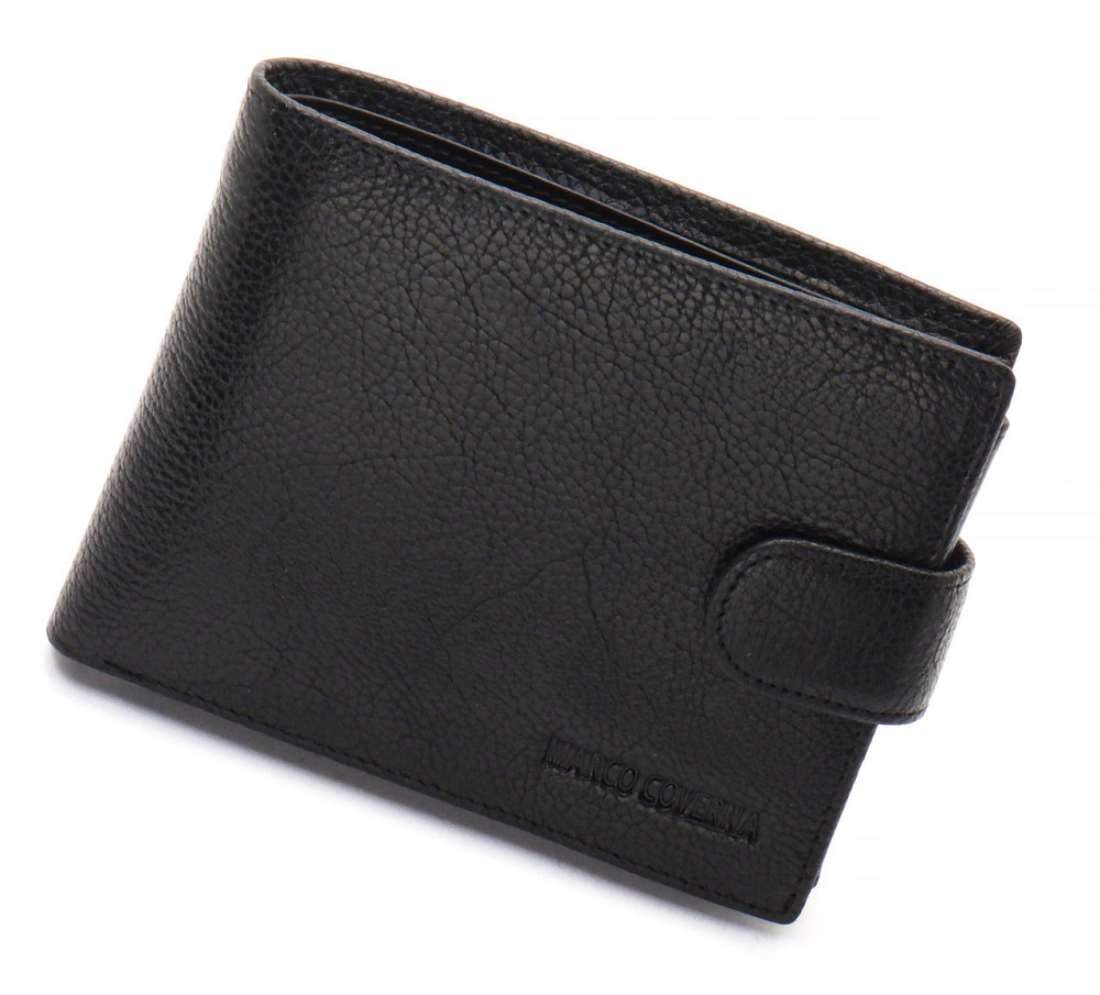 Чорне шкіряне портмоне з відділом для документів Marco Coverna MCBK10-805 Київ - фото 13