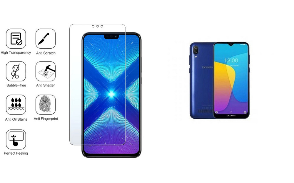 Защитное стекло NeoGlass для Doogee X90, Doogee X90L – ультрапрозрачное и устойчивое Киев - изображение 4