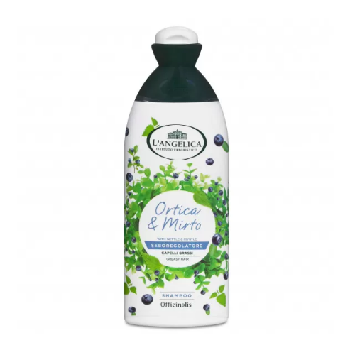 Шампунь для жирного волосся 250мл себорегулюючий з кропивою та миртом L'ANGELICA Житомир - изображение 2