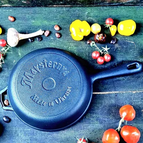 Сковорідка d22*4см чавунна лита Т2012 Майстерня Житомир - фото 6