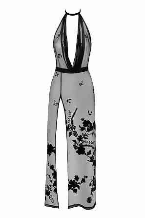 Платье Noir Handmade F312 Divinity, XL, black, прозрачное, в пол, открытая спина, разрез сбоку Sex Aura Киев