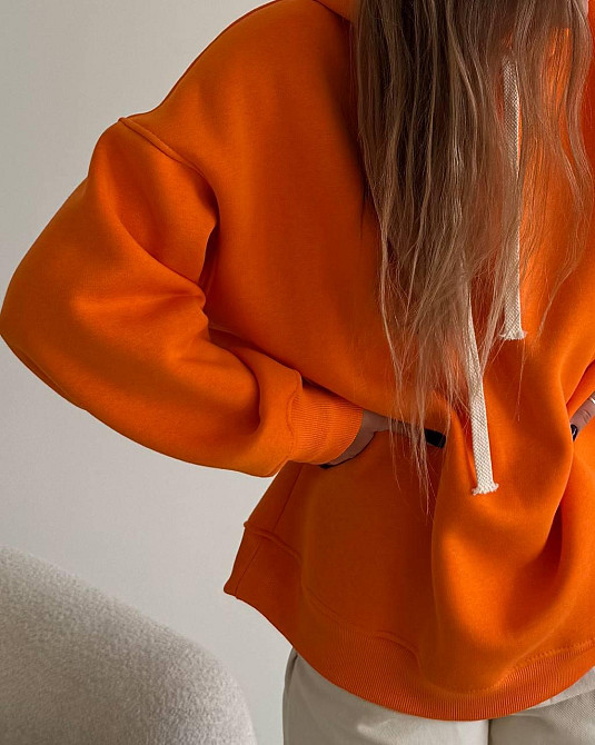 Женская стильная оверсайх худи турецкая трехнить на флисе ПЕНЬЕ Одесса - изображение 5