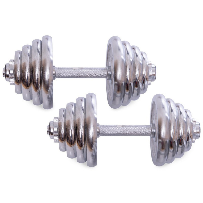 Гантели разборные хромированные 2 по 15 кг SP-Sport-80002-30 Киев - изображение 2