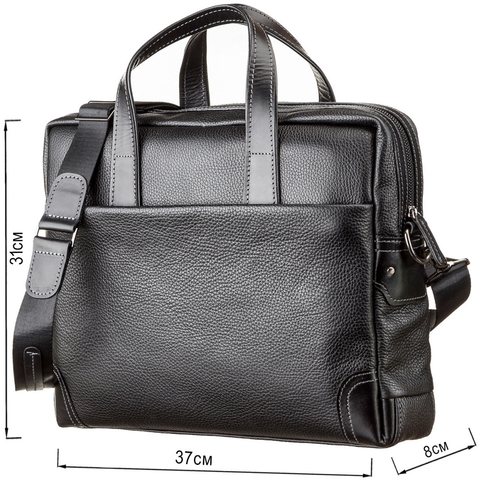 Сумка для ноутбука SHVIGEL 11110 кожаная Черная Киев - изображение 2