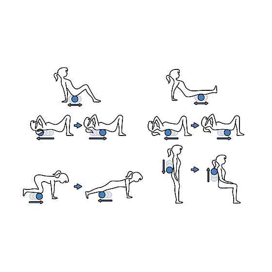 Мяч для массажа и фитнеса двойной NS-966 черно-голубая Киев