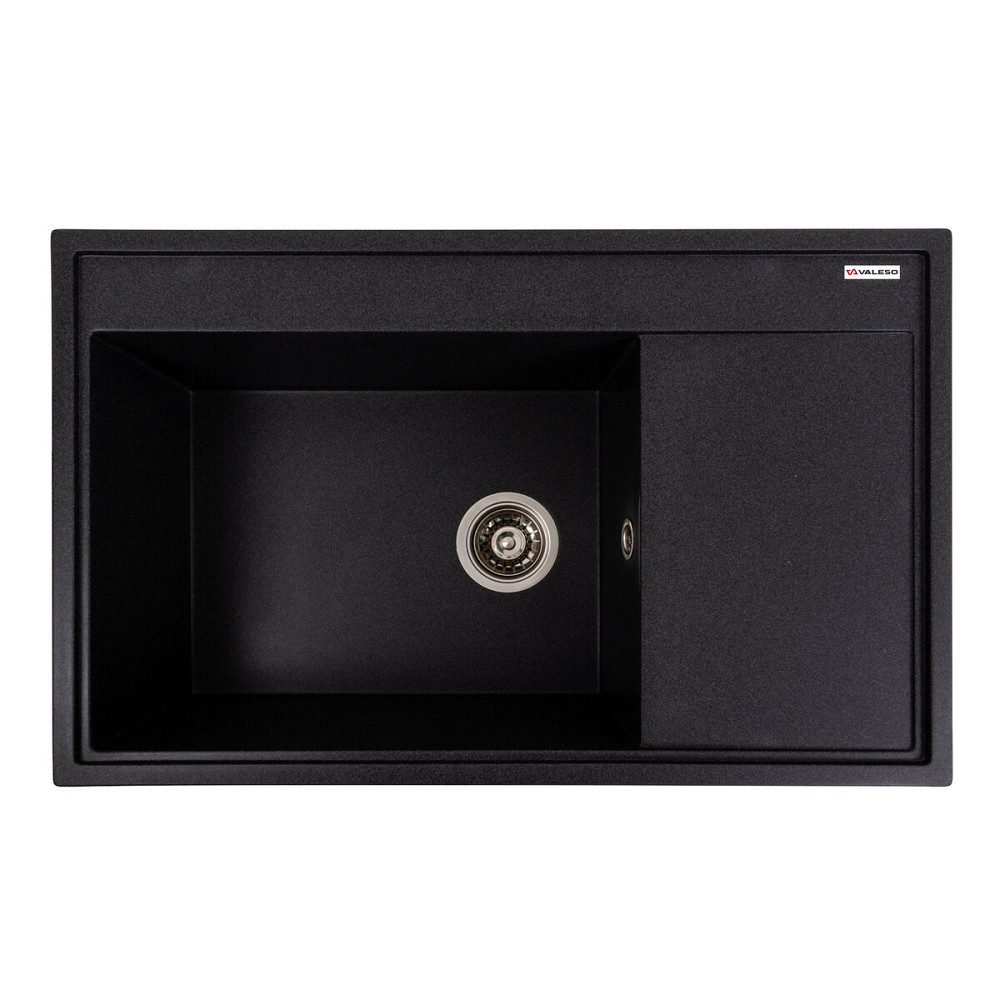 Гранітна мийка для кухні VALESO AZURIT 7950 матова Карбон Коломия - фото 1