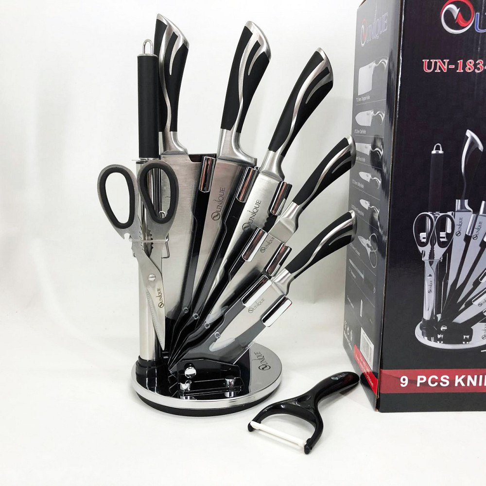 Ножі для кухонних потреб UNIQUE UN-1834, Кухонні ножі з хорошої сталі Кухонні високої якості BK-95 Івано-Франківськ - фото 6