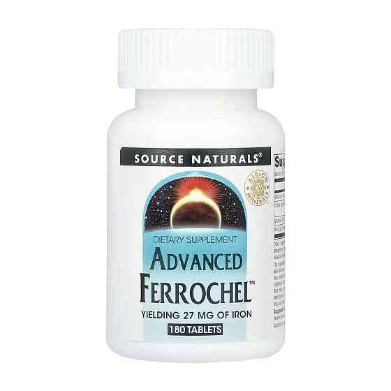 Железо (бис-глицинатный хелат) Source Naturals Advanced Ferrochel 27mg 180 таб Киев
