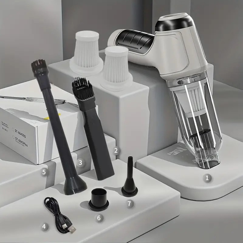 Потужний бездротовий пилосос зі сильним всмоктуванням, легко очищує робочий стіл, клавіатуру, шухляду, салон автомобіля та інші Кам'янець-Подільський - фото 1