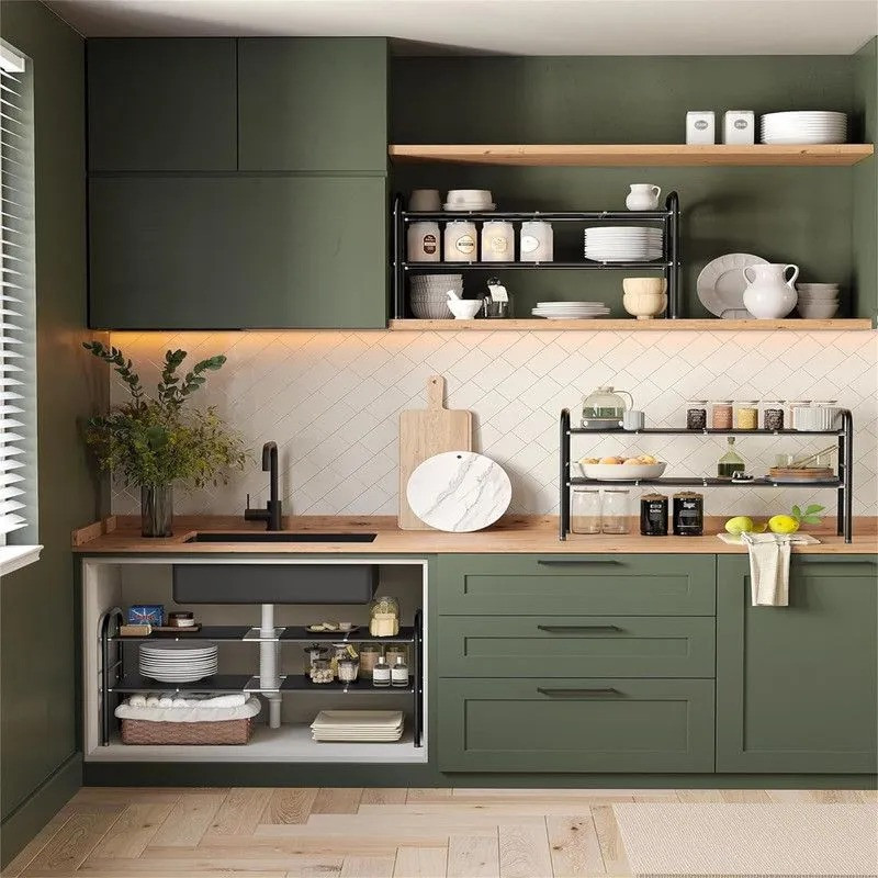 Полка для дома и кухни,прихожей, кладовки, ванной комнаты под раковину двухъярусная,трансформер,универсальная Каменец-Подольский - изображение 7