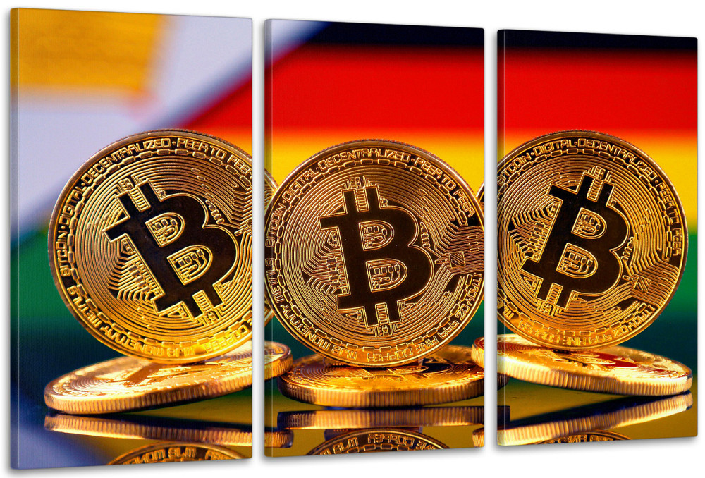 Модульна картина у вітальню/ спальню Биткоін    ART-072_3A Київ - фото 1