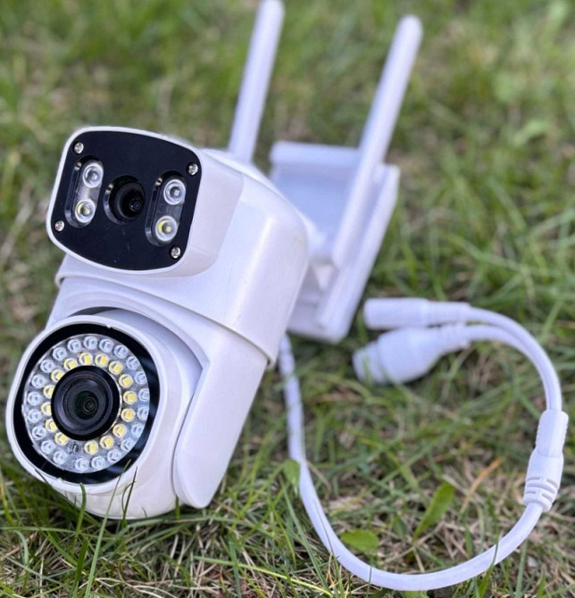 Вулична поворотна Wifi Камера відеонагляду з двома обʼєктивами 6MP V380 PRO, Харків - фото 1