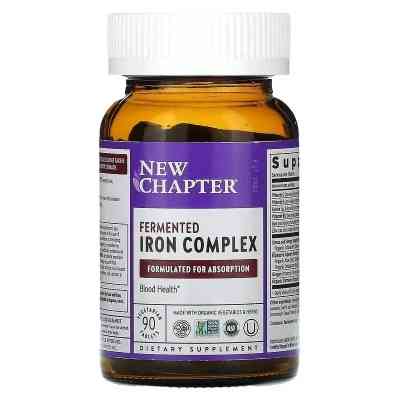 Минералы New Chapter Железо, ферментированный комплекс, Fermented Iron Complex, 90 таб (NCR-90357) Винница
