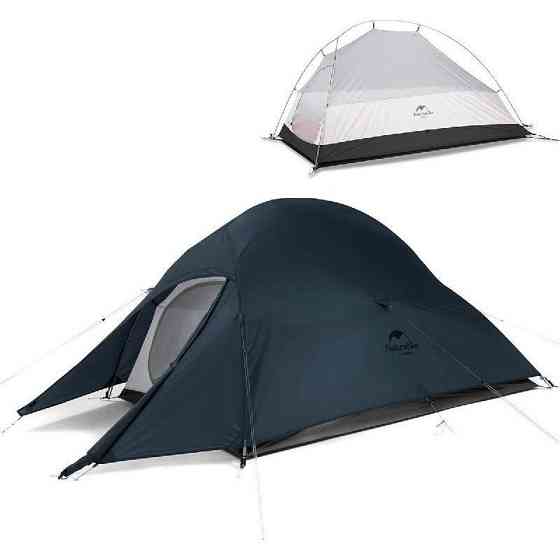 Надлегкий одномісний намет з футпринтом Naturehike Cloud Up 1 NH18T010-T нейлон 20D (Темно-синій) Вінниця