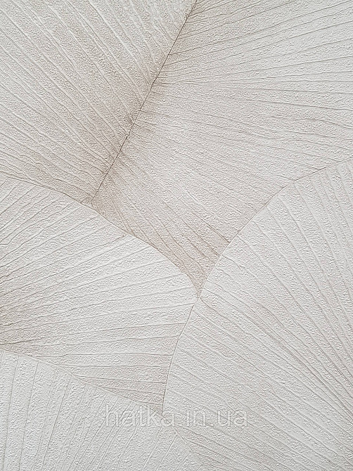Шпалери метрові вінілові на флізеліні Marburg Kumano 1.06х10 листя бежеві пісочні зі сріблястим 3д лофт 34560 Київ - фото 3