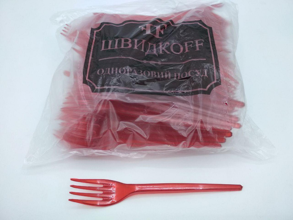 Качани щільні пластикові 100 шт Червоні Юніта Харків - фото 3