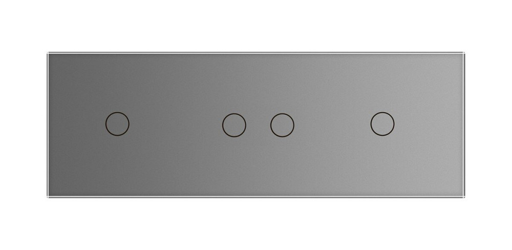 Розумний сенсорний ZigBee вимикач 4 сенсора (1-2-1) Livolo сірий скло (VL-C701Z/C702Z/C701Z-15) Коломыя - изображение 8