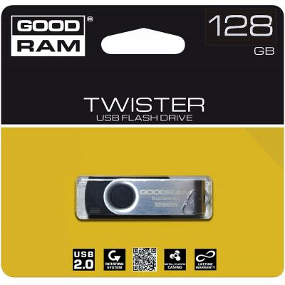 USB флеш накопитель Goodram 128GB UTS2 Twister Black USB 2.0 (UTS2-1280K0R11) Винница - изображение 2