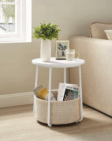 Журнальний столик Leobert Sharp з кошиком білий Киев - изображение 2