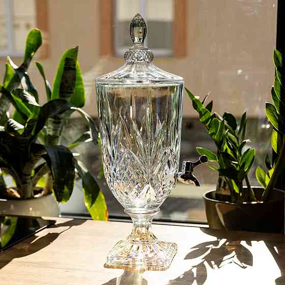 Лимонадниця з краном скляна 3 л диспенсер для напоїв лимонадник із краном Прозорий HP-19-302 Коломия