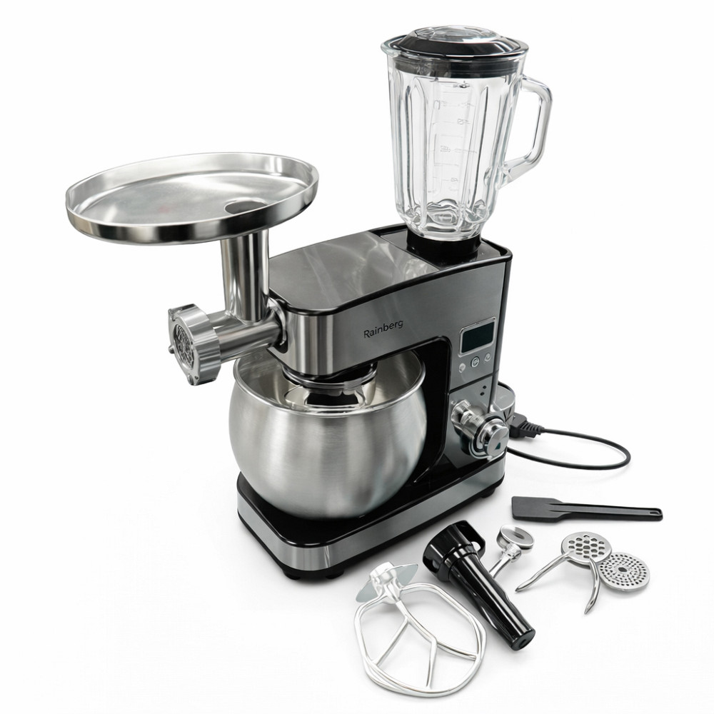 Универсальный кухонный комбайн 6л Rainberg RB-8087 Планетарный миксер с тестомесом и блендером 4200Вт BG-47 Львов - изображение 1