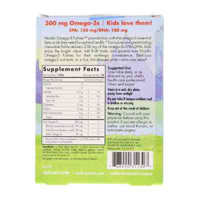 Жирні кислоти Nordic Naturals Цукерки у вигляді рибок, Nordic Omega-3 Fishies, 300 мг, 36 (NOR-31130) Вінниця