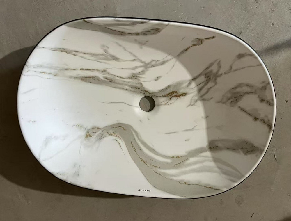 Раковина накладна MIXXUS PREMIUM ELLIPSE-0105 MARBLE-BLACK 600х400х150mm   ( MP6565 ) 39648 Харків - фото 3