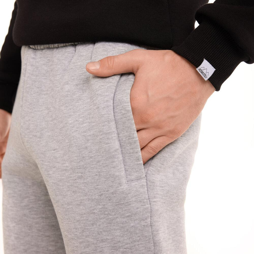 Чоловічі штани джогери з кишенями сірий меланж Pobedov 007 ЗИМА Київ - фото 8