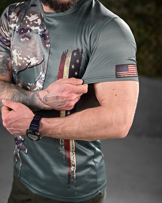 Тактическая потоотводящая футболка Punisher USA ВТ6621 Одесса - изображение 5