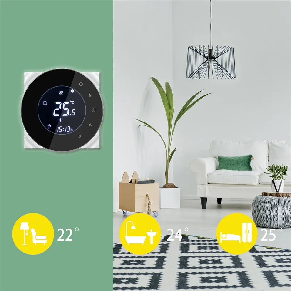 Дротовий тижневий термостат з Wi-Fi BHT-6000-GALW Київ - фото 11