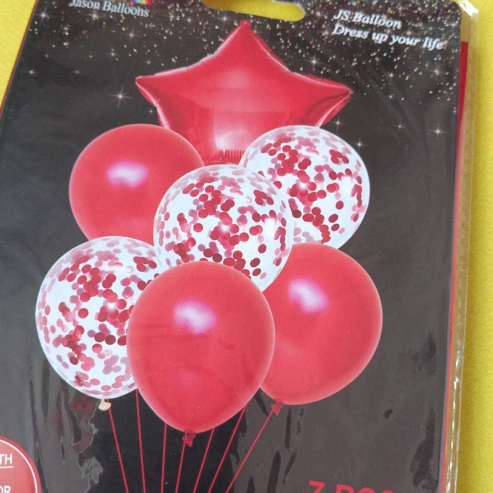 Набор воздушных шаров красный 7шт. Киев - изображение 2