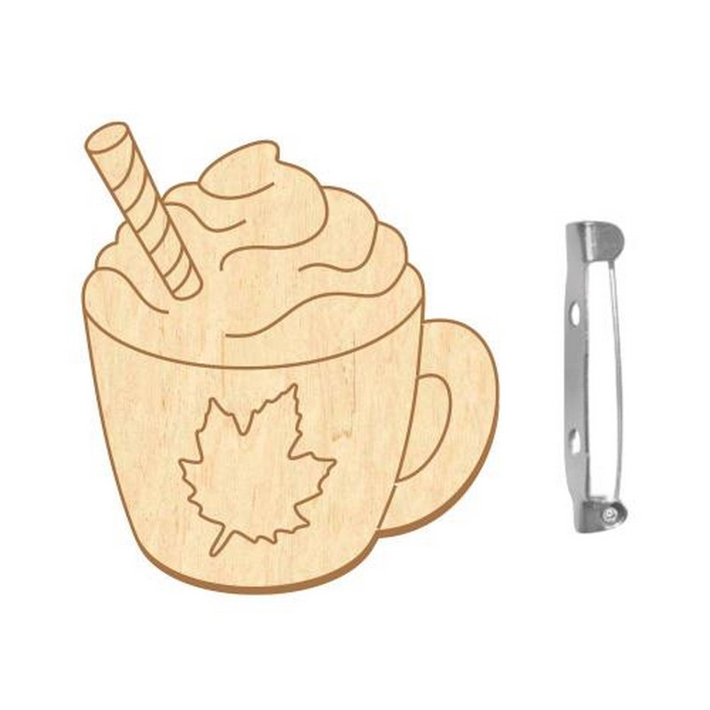 Заготовка брошки для розфарбовування "Латте з маршмеллоу" FDZB-096 Вінниця - фото 1