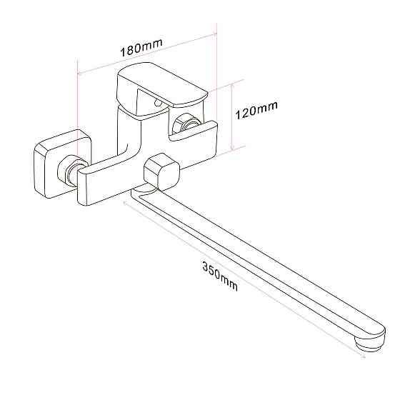 Змішувач для ванни Globus Lux ALFA GLAL-0208N (000031793) Київ