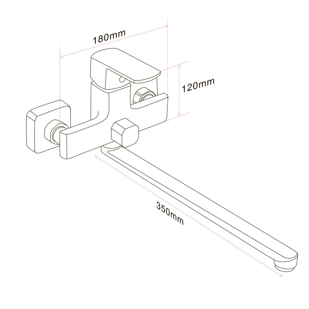 Змішувач для ванни Globus Lux ALFA GLAL-0208N (000031793) Київ - фото 2