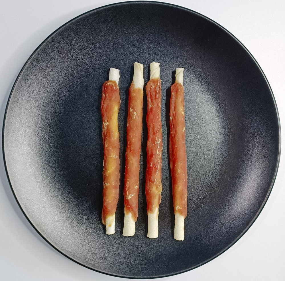 Ласощі AlfPet (АльфПет) AS6 Качка на кальцинованій паличці для собак 500 г Вінниця - фото 1