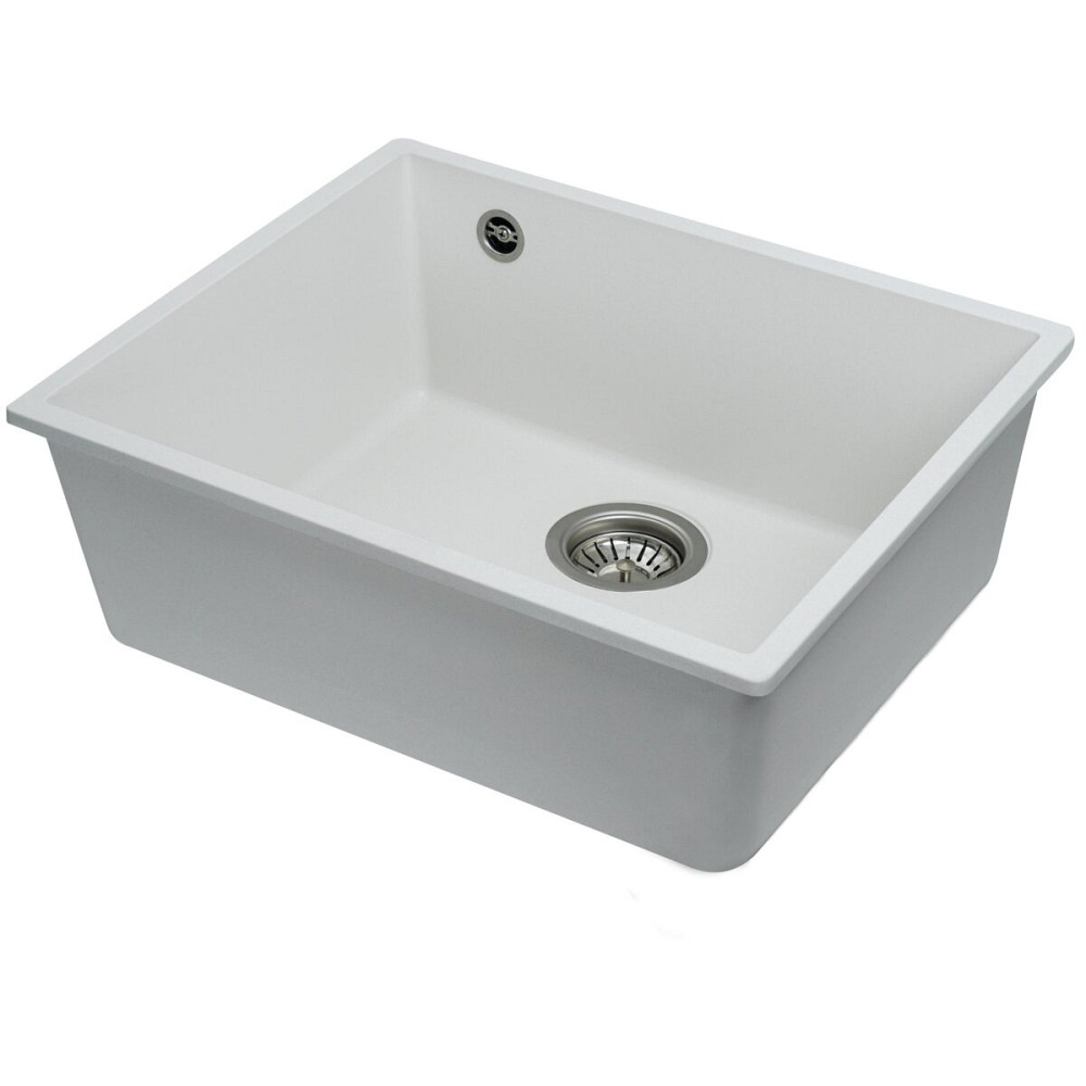 VALESO Гранітна мийка для кухні VALESO OASIS 5444 матова Білосніжна Київ - фото 4