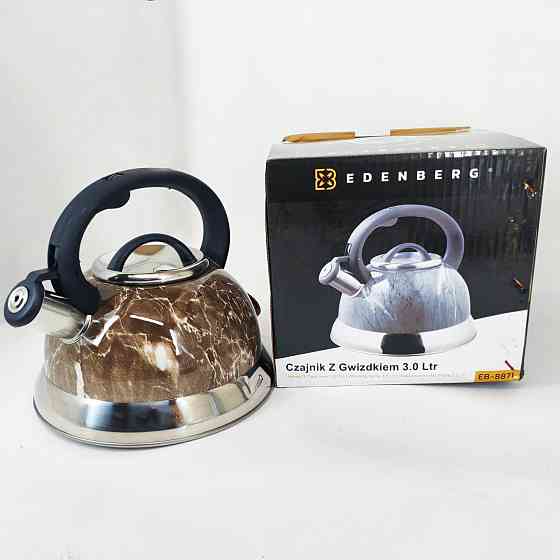 Чайник со свистком с одинарным дном Edenberg EB-8871 3л, Чайник для чайной церемонии со свистком OU-50 Львов