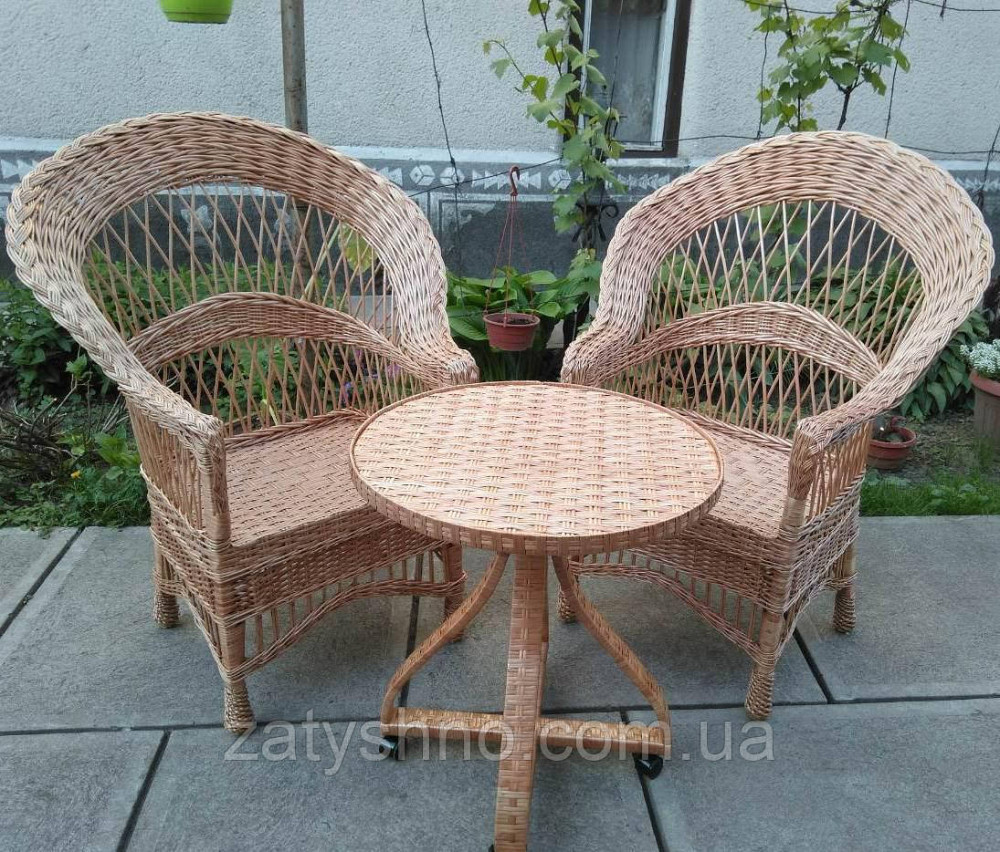 Садовый комплект плетеной мебели, стол на колесах Киев - изображение 1